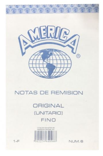 America Block Remisión Original 1-F