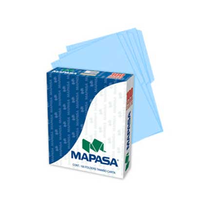 Mapasa Folder Tamaño Carta Azul C/100