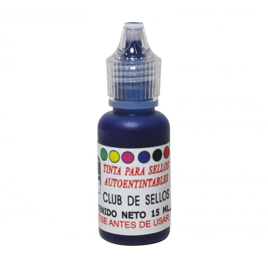 Club De Sellos Tinta Para Sello Gotero Azul