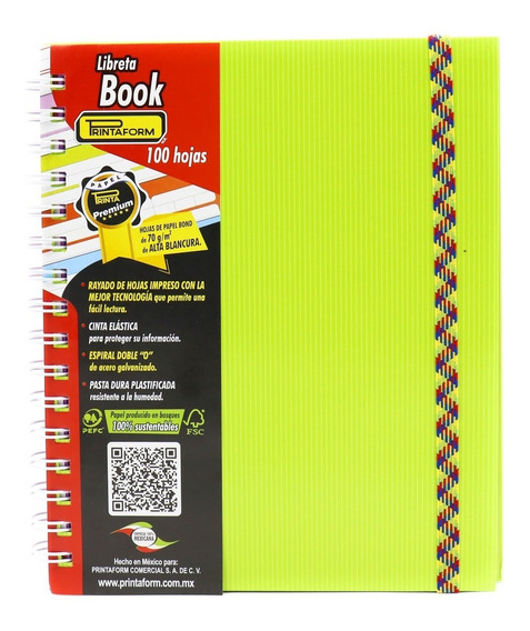 Printaform Cuaderno Forma Francesa Pasta Dura C5