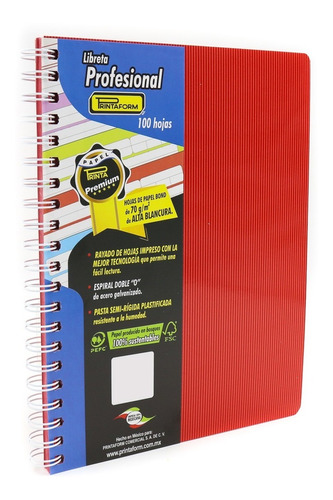 Printaform Cuaderno Profesional Pasta Dura Raya